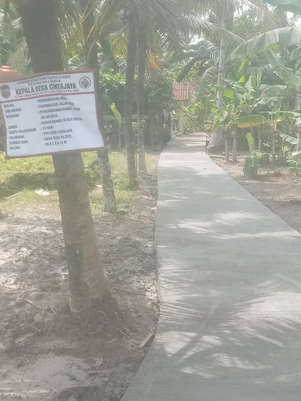 Pemdes Cintajaya Garap Infrastruktur Jalan Dari DD Tahap 1 Tahun 2023