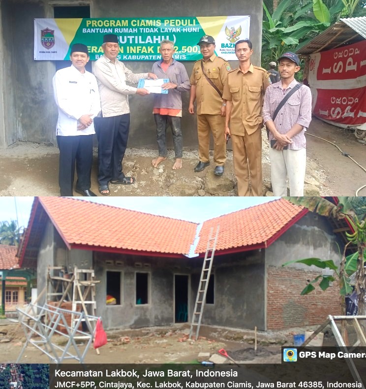 BAZNAS KABUPATEN CIAMIS MENYERAHKAN BANTUAN RUTILAHU DI DESA CINTAJAYA KECAMATAN LAKBOK