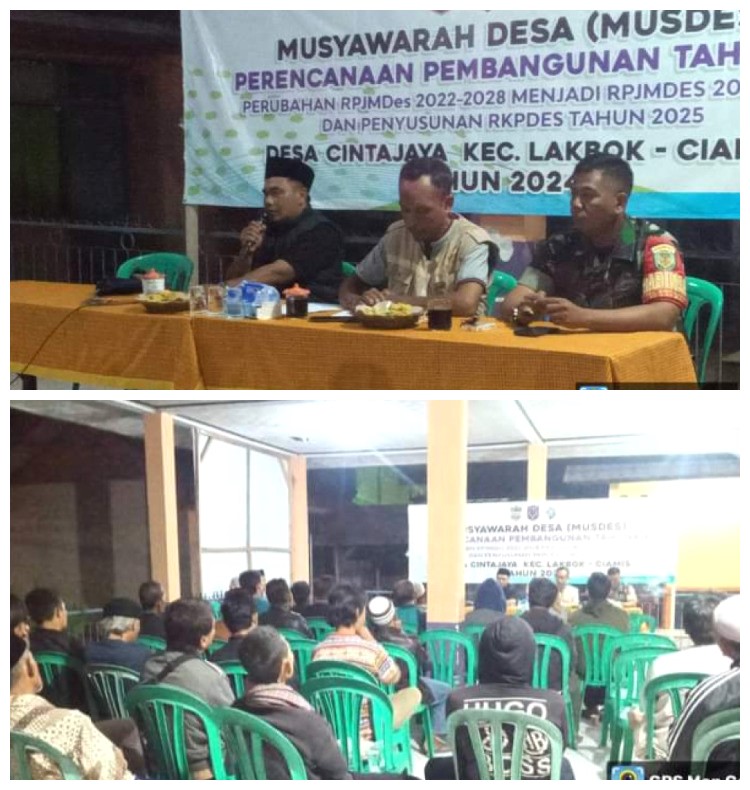 SOSIALISASI PEMBANGUNAN JALAN PELAJAR 2 DESA CINTAJAYA