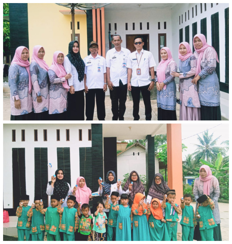 PEMBERIAN OBAT CACING SERTA PEMANTAUAN DAN EVALUASI PROGRES STUNTING DARI KEPALA PUSKESMAS SIDAHARJA PADA KEGIATAN POSYANDU NAMBO 2 DI BULAN SEPTEMBER TAHUN 2024