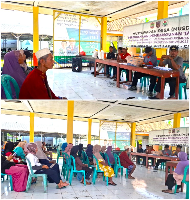 PEMBAGIAN BERAS BULOG DESEMBER 2024 DI DESA CINTAJAYA