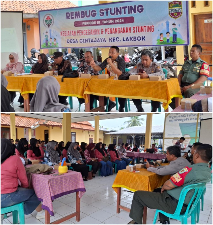 REMBUG STUNTING PERIODE III TAHUN 2024 KEGIATAN PENCEGAHAN DAN PENANGANAN STUNTING DESA CINTAJAYA KECAMATAN LAKBOK