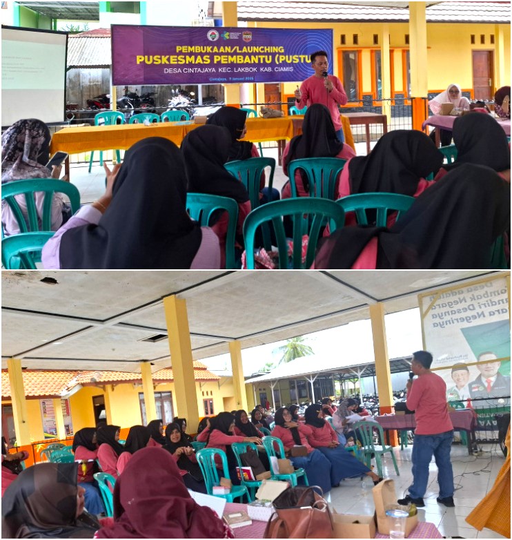 PEMBUKAAN/LAUNCHING PUSKESMAS PEMBANTU (PUSTU) DESA CINTAJAYA KECAMATAN LAKBOK
