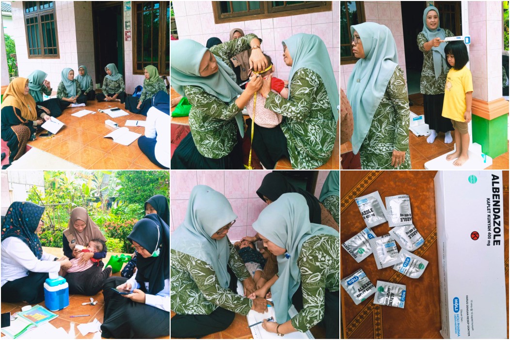 KEGIATAN POSYANDU DAN PEMBAGIAN OBAT CACING DI POSYANDU ADENIUM 2 PADA BULAN MARET 2025