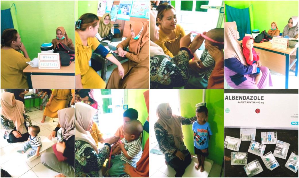 KEGIATAN POSYANDU DAN PEMBAGIAN OBAT CACING DI POSYANDU ADENIUM 1 DUSUN NAMBO DESA CINTAJAYA BULAN MARET TAHUN 2025